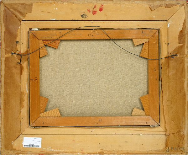 John Little (1928-2024), Rue Saint-Sulpice (Montréal), olio su tela, firmato in basso a destra, c...