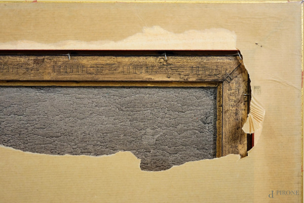 Veduta del Golfo di Napoli, olio su tela, XX secolo, cm 78x103, entro cornice