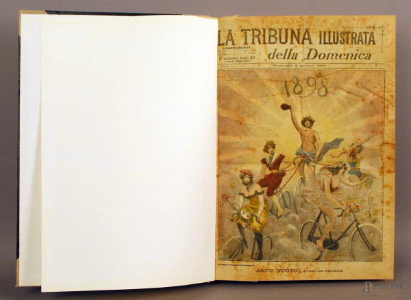 La Tribuna illustrata anni 1896 - 1897 contiene: anno 1896  n 2 e n 4 dal n 7 al n 44 e dal n 46 al n 52; anno 1897 dal n 1 al 51.