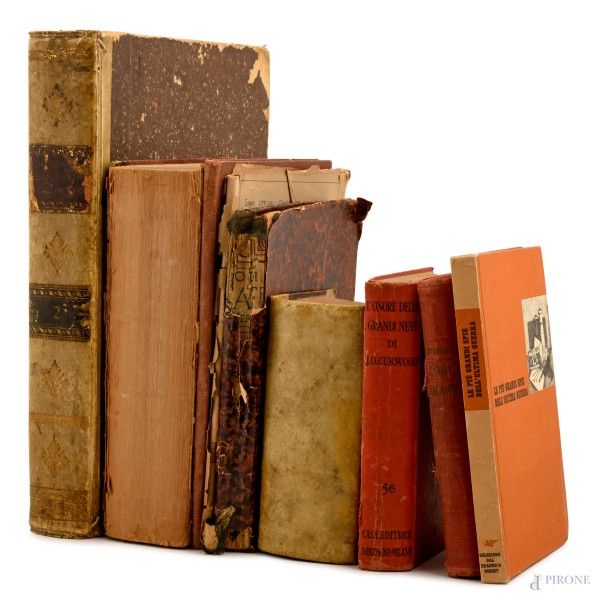 Lotto di nove libri di argomento vario