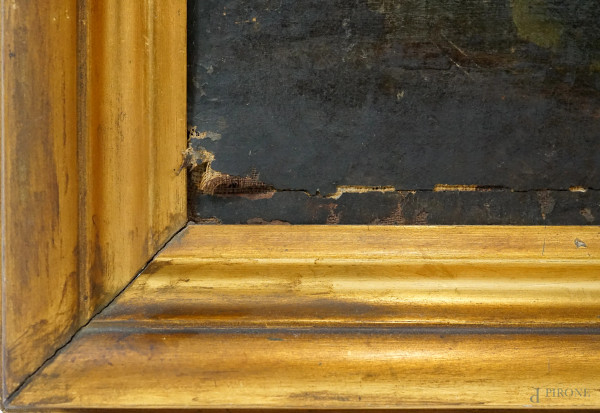 Scuola italiana del XVIII secolo, San Giovanni Battista, olio su tela, cm 122x104, entro cornice