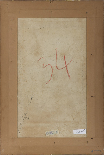 Lotto di 8 stampe con ritratti di artisti, XIX secolo, carta applicata su carta, cm totali 39x24,...