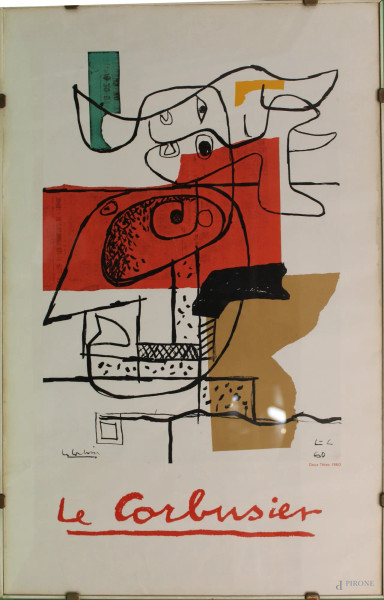 Le Corbusier, stampa 72x46 cm, entro cornice.