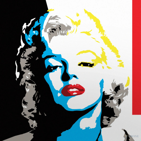 Beatrice Antalya - Marilyn, ritratto Pop Art, acrilico su tela firmato, con autentica, cm 40 x 40.