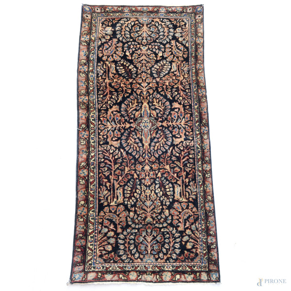 Tappeto, cm 141x62, (segni di usura, difetti)
