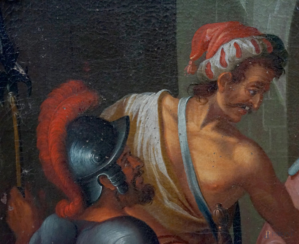 Episodio della via Crucis, XVIII secolo, olio su tela, cm 121x90