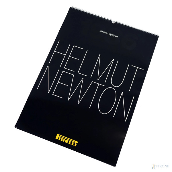 Pirelli - Helmut Newton, Calendario dell'anno 1986 per il  50° anniversario del marchio,  cm 73x54, entro custodia originale, (difetti).