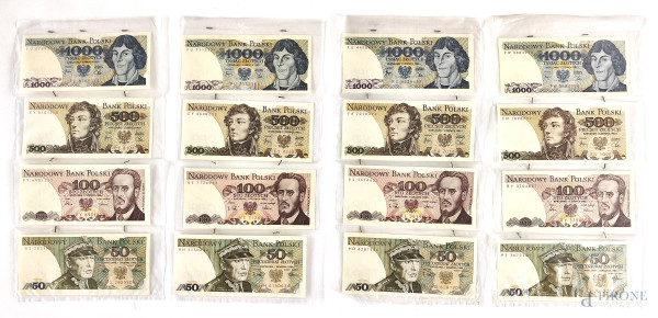 Lotto di banconote Fior di conio