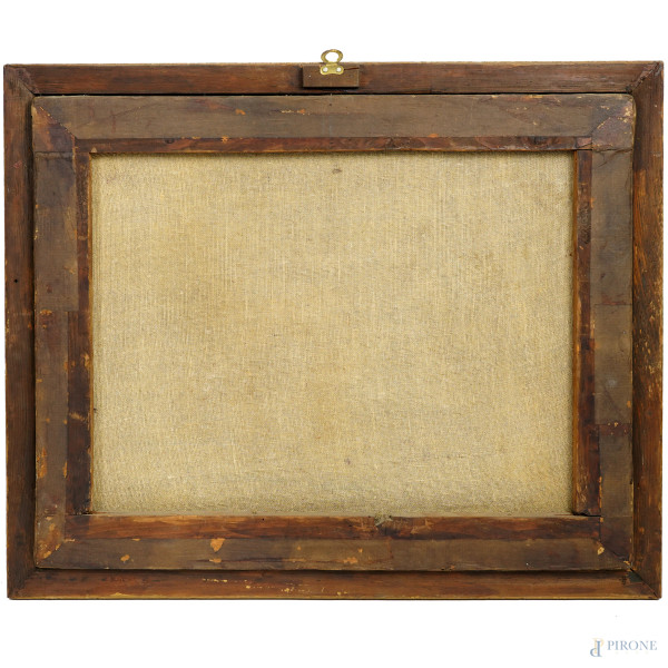 Pittore del XIX secolo, Natura morta con brocca, bicchiere e limone, olio su tavola, cm 45,5x57 e...