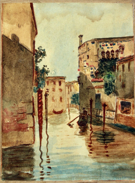 Scorcio di Venezia, acquarello su carta, cm. 25x18.