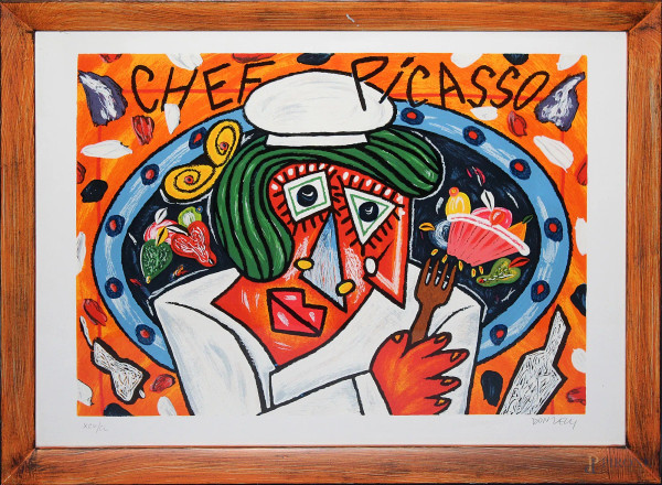 Bruno Donzelli - Che Picasso,stampa 48x69 cm,in cornice.