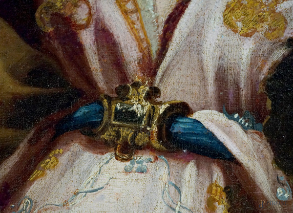Scuola italiana del XVII secolo, Lucrezia, olio su tela, cm 135x96,5