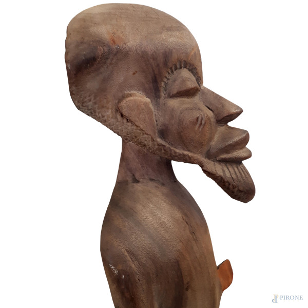 Scultura “Bamana”, Figura maschile di arte coloniale del Mali centro occidentale, inizi del XX se...