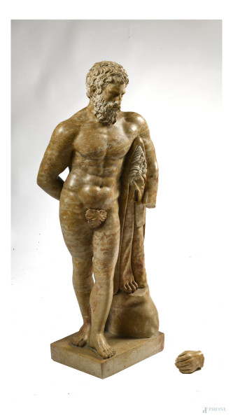 Ercole Farnese, XX secolo, marmo, altezza cm 82, (segni di usura, scalfitture, mancanze, restauri...