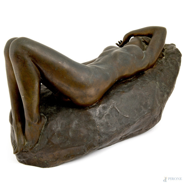 Gaetano Chiaramonte (Salerno, 19 marzo 1872 - Napoli, 7 novembre 1962), Nudo femminile disteso, s...