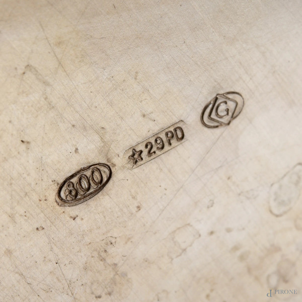 Servizio da the e caffe in argento 800/000 con punzone 29 PD Rino Greggio composto da: