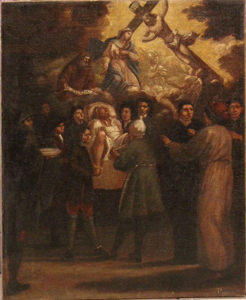 Scena religiosa, olio su tela, 54x44, XVIII sec.