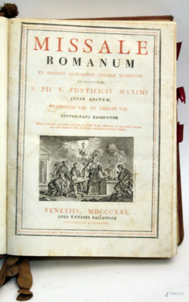Messale romano del 1821.
