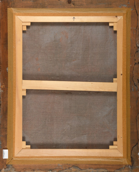 Senza Titolo, tecnica mista su carta intelata, cm 70x90 entro cornice