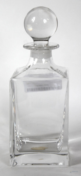 Bottiglia in cristallo, altezza cm. 25,5