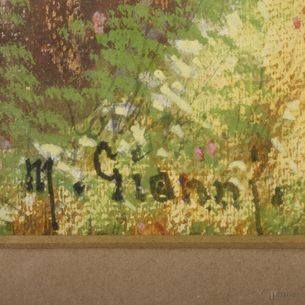 Capri, XX secolo, tecnica mista su carta, cm 48x30, firmato in basso a sinistra, entro cornice, (...