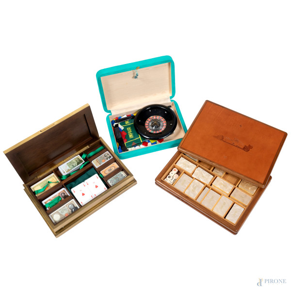 Lotto di fiches e carte da gioco, XX secolo