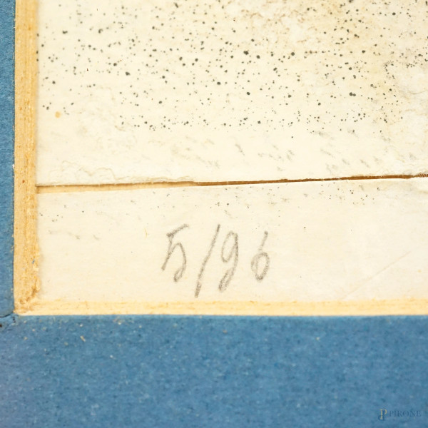 Barca, litogarfia, cm 36x43,5, es.5/96, entro cornice, (difetti)