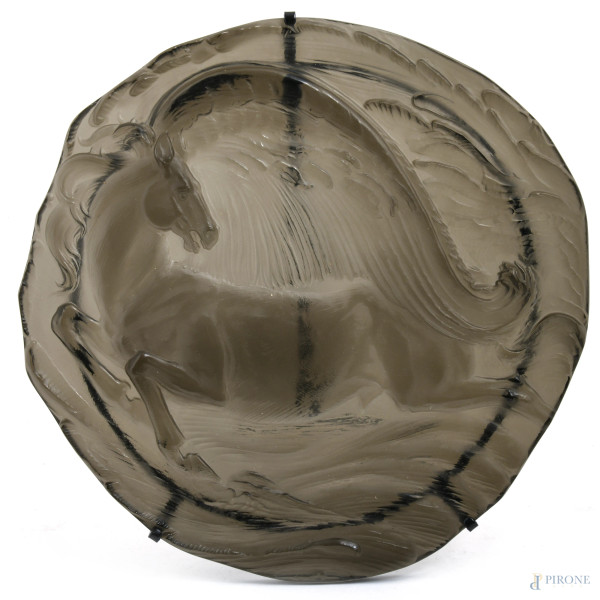 Ernst Fuchs x Rosenthal, Piatto dell'Anno Jahresteller in vetro, 1980, diametro cm 40