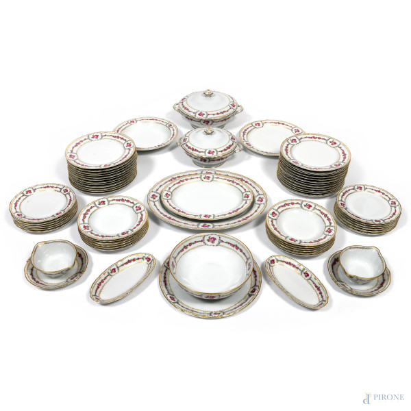 Servizio composto da caffettiera, teiera, lattiera e zuccheriera in argento 800/000 punzone 23AL, altezza  [..]