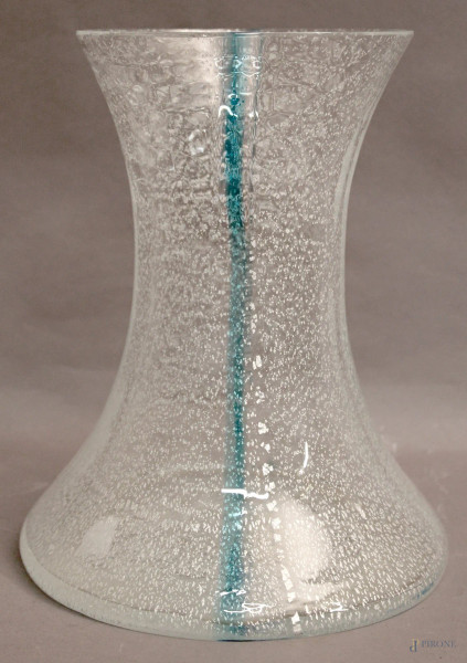 Vaso in vetro colorato, H 25 cm.