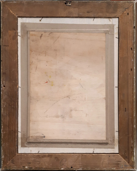 Ugo Scotto (XX sec.)Aeropittura, tecnica mista su tavola, cm 28x21, firmato in basso a destra, co...