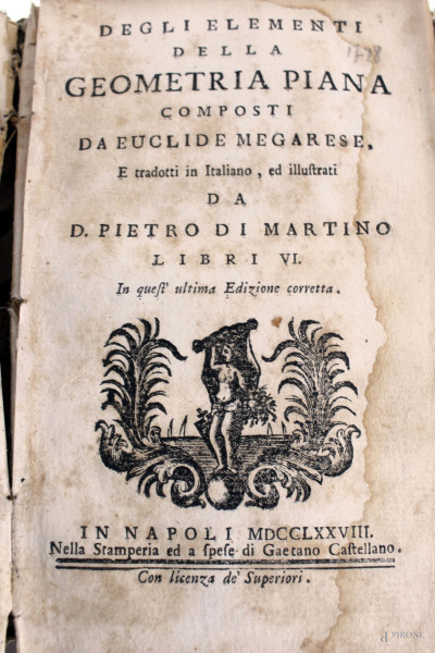 Degli Elementi della geometria piana, libri VI, Napoli, 1778