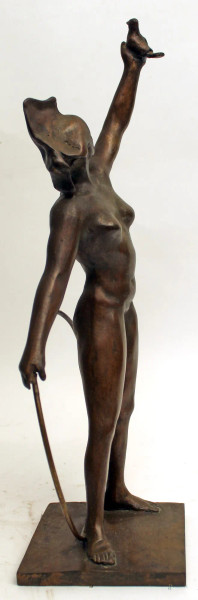 Ugo Attardi - Atleta, multiplo in bronzo, datato 1995, H. 43 cm.