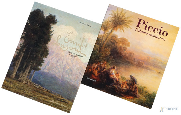 Lotto di due libri d'arte: "Piccio, l'ultimo romantico", "Emilio Longoni, opere scelte e inediti"