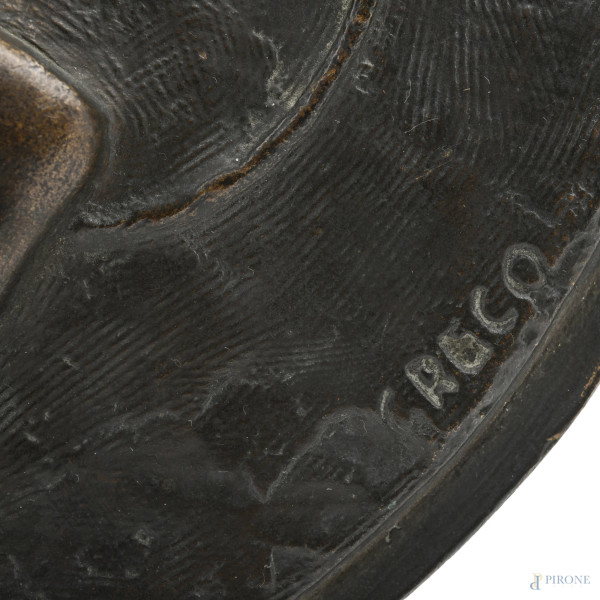 Emilio Greco (1913 – 1995), Placca per le Olimpiadi del 1958, diametro cm 24,5, firmato a incisio...