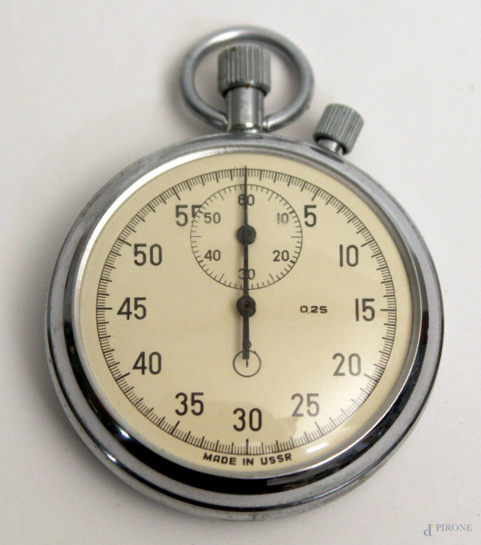Cronometro in acciaio, anni &#39;70 marcato made in USSR.