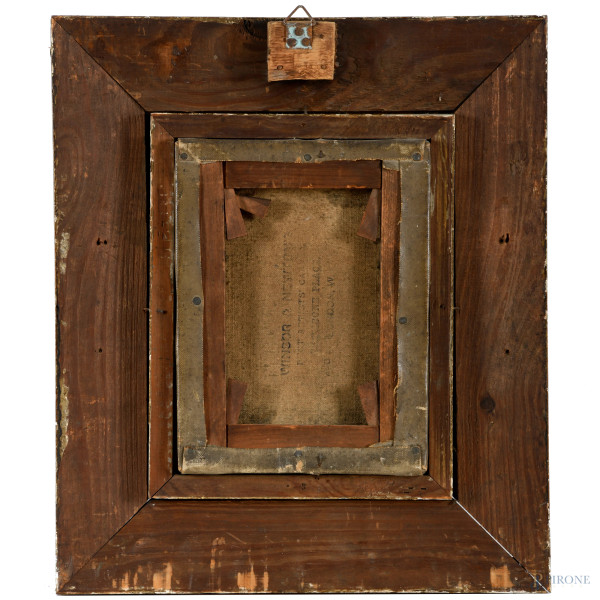 Coppia di nature morte, olio su tela, XIX secolo, anagrammato HS in basso, cm 36x31 entro cornice