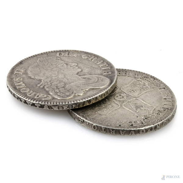 Coppia di monete in argento 