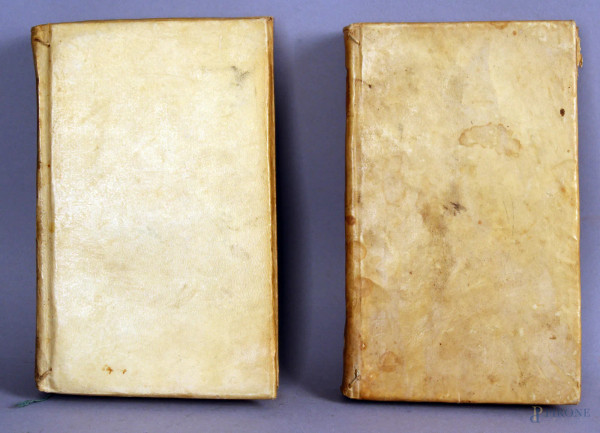 Lotto composto da due libri del XVIII secolo contenenti incisioni.