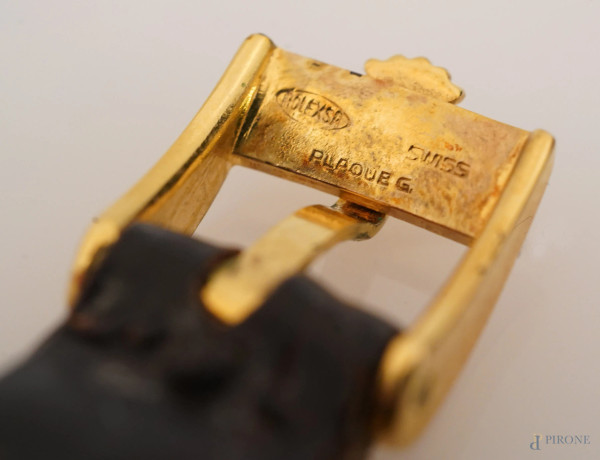 Orologio da donna, meccanica Rolex, con cassa placcata in oro, 26 mm, lunghezza cm 21,(difetti, m...