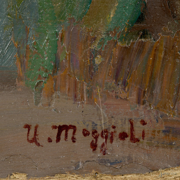 Umberto Moggioli (1886 – 1919), Sera di Primavera [studio per, 1914], olio su cartone pressato, c...