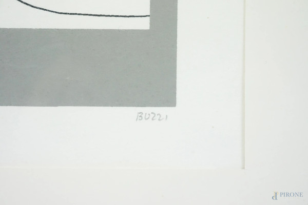 Lettere 1969, serigrafia, es. 90/90, cm 35x50, entro cornice