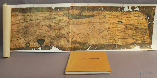 La Tabula Peutingeriana, lotto composto dal libro e dalla mappa.