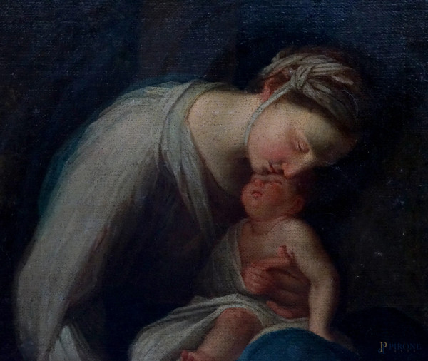 Da Correggio (Correggio, 1489 – 1534), La Madonna del Coniglio o La Zingarella, olio su tela, cm ...
