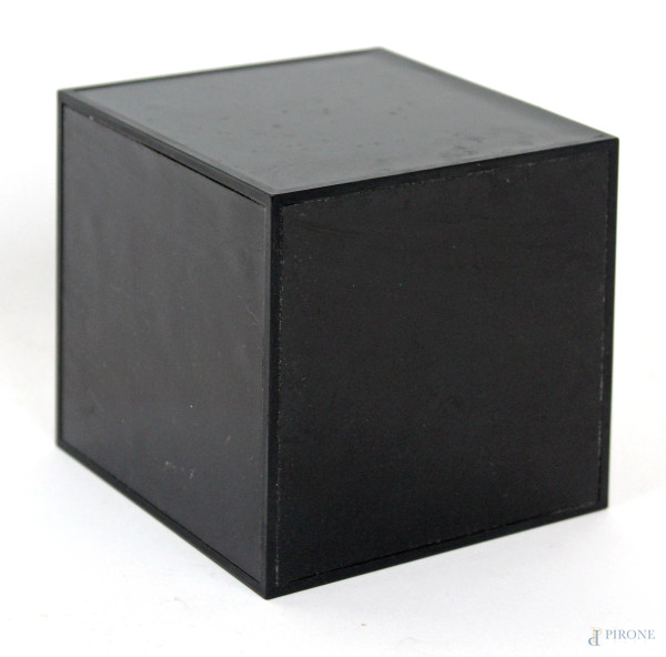 Ipercubo, resina, cm 10x10x10, edizione limitata Maurizio Mochetti per Alitalia, entro scatola originale, (graffi)