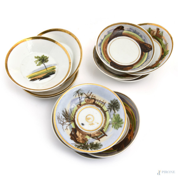 Lotto di porcellane di varia manifattura, XIX-XX secolo, altezza massima cm 25,5 , (segni di usur...