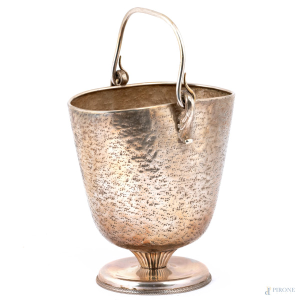 Glacette in argento 800/000, altezza cm 18, peso gr 570