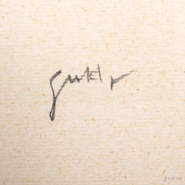 Lotto di 10 prove d'autore di Guttuso, cm 27x22, entro cornici