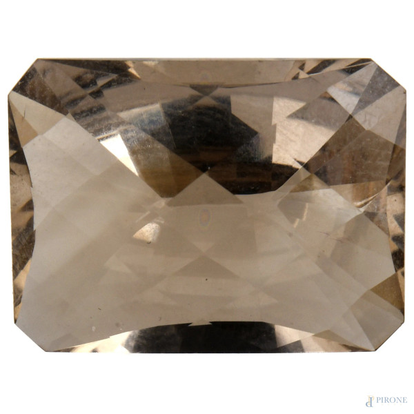Quarzo fumè taglio cuscino, Brasile, ct 15, VVS, mm 18,9x14,4x8,8