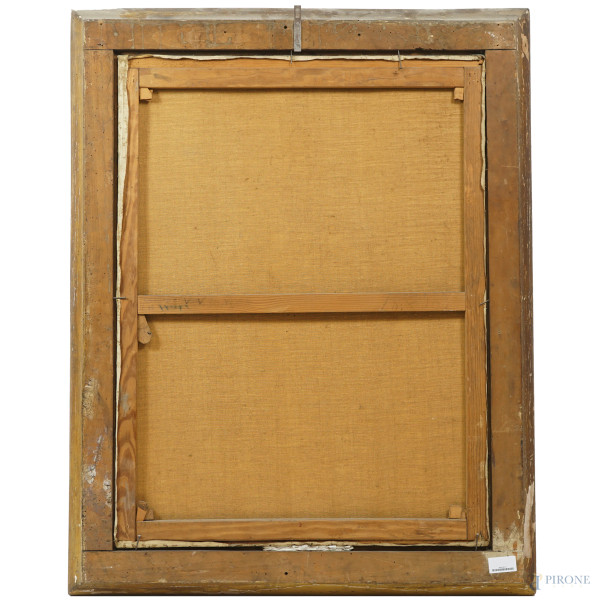 Ritratto di donna, olio su tela, cm 103x78, entro cornice